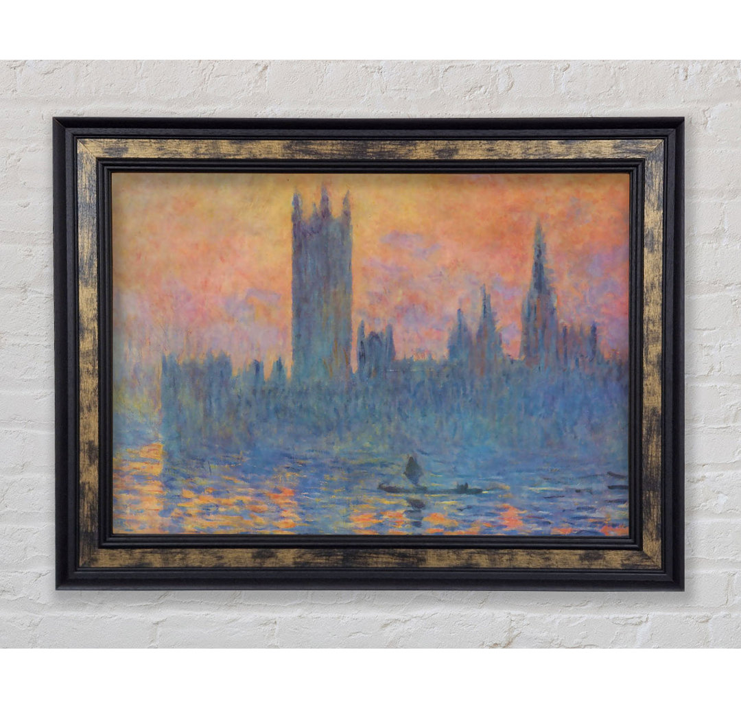 Monet London Parliament In Winter - Einzelner Bilderrahmen Kunstdrucke