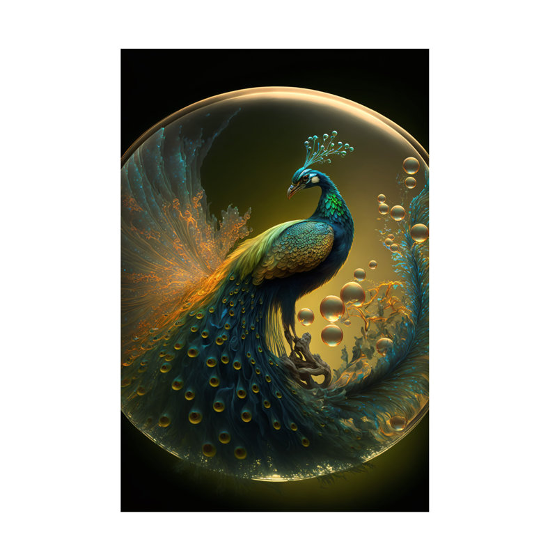 Art sur toile 26 Ray Heere Proud Peacocks, H 32 po x l 22 po x P 2 po