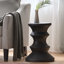 Table d'appoint légère en béton de 19,45 po de hauteur, 16,05 po x 16,05 po, fabriquée à la main, sans assemblage pour petite salle d'eau
