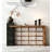Grid Open Frame Solid Pine Console Table-2130040664