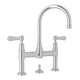 Georgian Era Widespread Bathroom Faucet with Drain Assembly