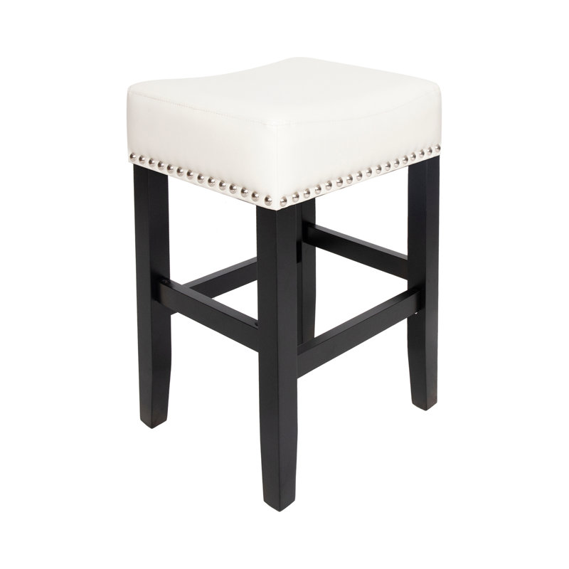Backless Leather Counter Stool (Set of 2)