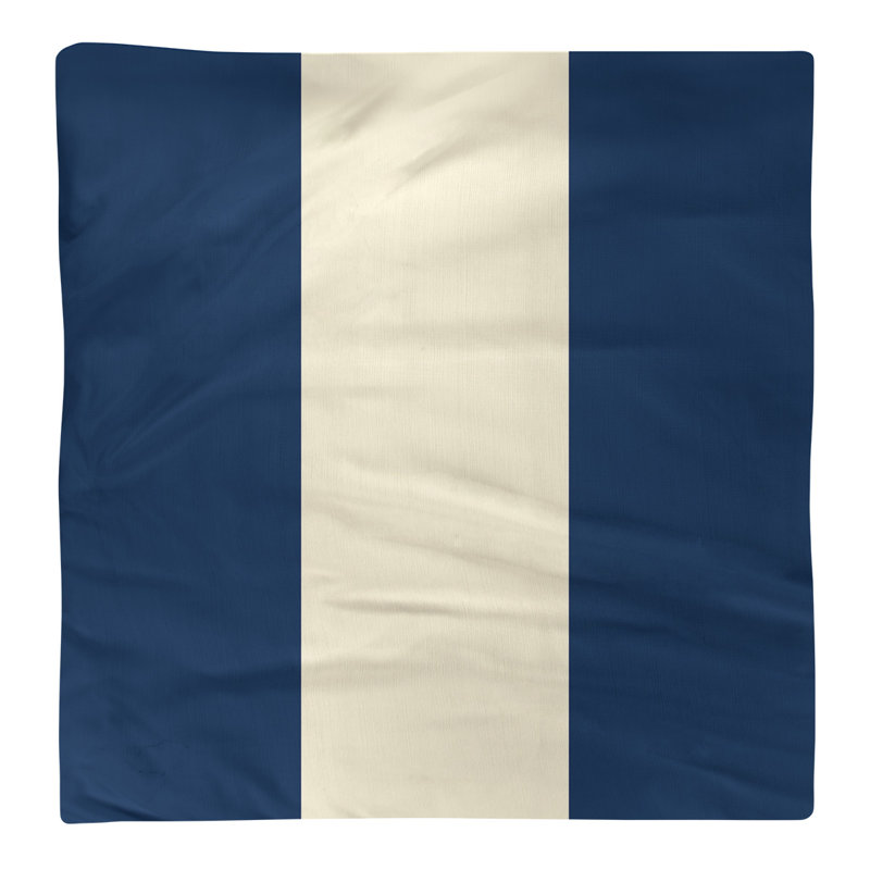 Serviette de coton 22" à dîner baseball, Bleu marine / crème