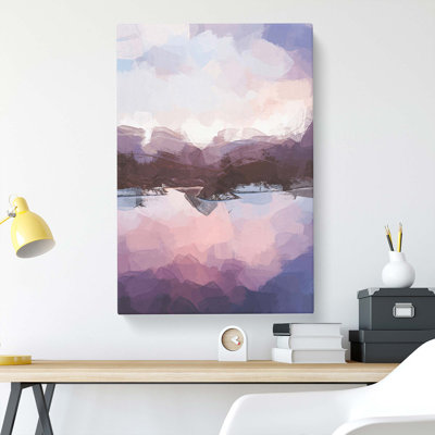 Calm Lake in Abstract - Wrapped Canvas