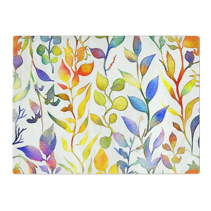 Watercolour Painting Vol.5  Glass Chopping Board