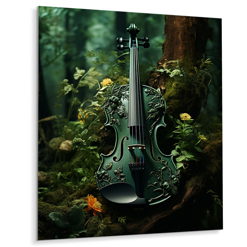 «Violin Verdure In The Forest» sur, H 32 po x l 16 po x P 1 po