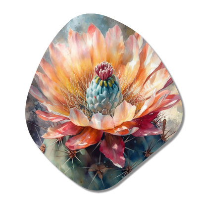 Tashay - Asymmetrical Cactus Metal Wall Art, Irregular Shape Metal Wall Sculpture Print