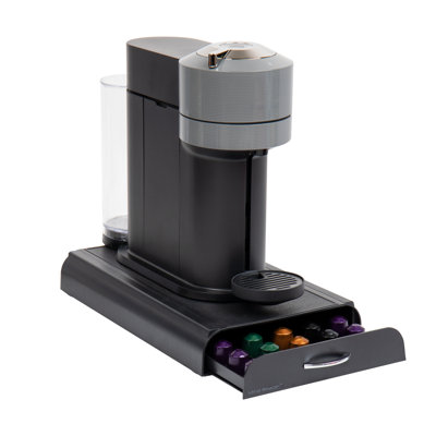 Mind Reader Nespresso Compatible Capsule Drawer, Countertop Organizer, Coffee Pod Holder, Storage, 9.25""L x 15""W x 2""H -  NESTRY4PC-BLK