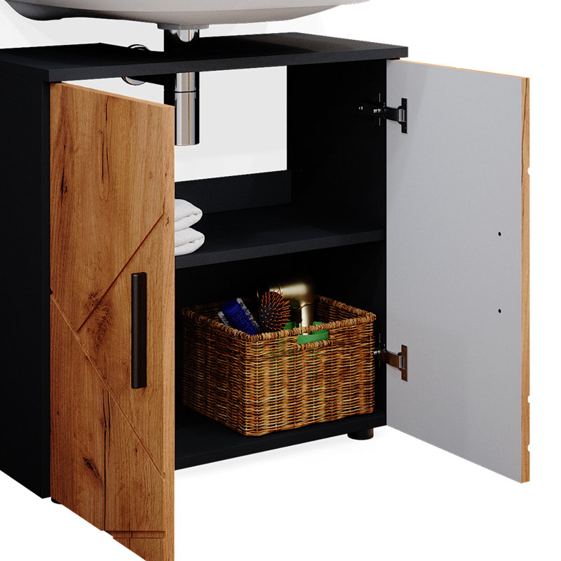 Biftu 60Cm W x 192Cm H x 30Cm D Bathroom Storage Furniture Set