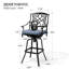 Tabourets de bar pivotants en aluminium coulé 29,65 po avec coussins Sunbrella-439340092