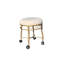 Tabouret de coiffeuse gris élégant avec roulettes lisses 12,5 po-191701553