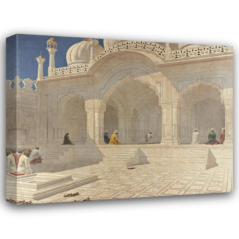«Pearl Mosque at Delhi» par Vasily Vereshchagin - Art mural sur toile tendue avec châssis, H 18 po x l 14 po
