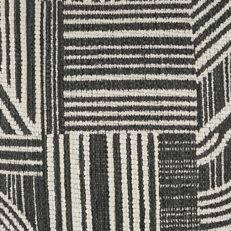 Coussin Zaria, Gris anthracite, Carré 22 po