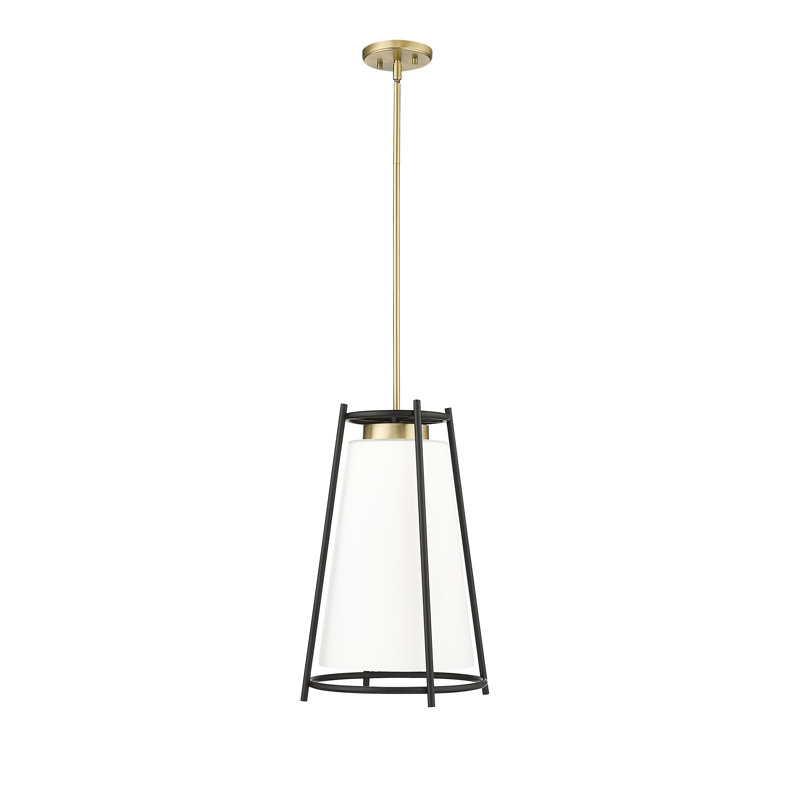 Luminaire suspendu conique à 1 lumière Tabita, Bronze vintage