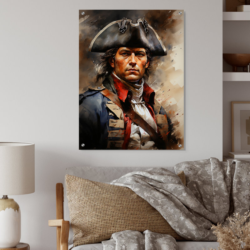 «The American Revolutionary War II», décoration murale historique en acrylique, H 32 po x l 24 po