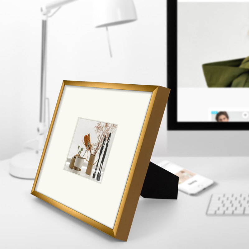 Ensemble de cadres photo Drennon, Bronze, 8 po x 8 po emmêlé à 4 po x 4 po