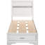 Lit de rangement simple blanc, idéal pour divers styles de décoration de chambre à coucher, avec compartiments, look propre et polyvalent, fabriqué en stratifié de papier de bois massif, lit de 49,91 pouces de hauteur avec fonction,