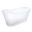 Kingston Brass Aqua Eden 72-Inch Cast Iron Oval Double Slipper Pedestal Tub (No Faucet Drillings)