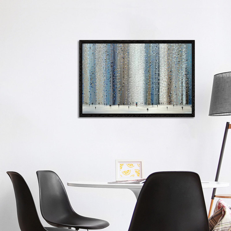Love Rain by Ekaterina Ermilkina - Print on Canvas, 101.6 cm H x 66.04 cm W, Black Framed Canvas