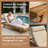 Acacia Wood Chaise Lounge Set with Headrest, 4-Position Adjustable Recliner, 3-Fold 4" Water-Resistant Cushion, Extra-Wide 37.75" Frame, 800 lb Weight Capacity for Patio & Poolside-92830728