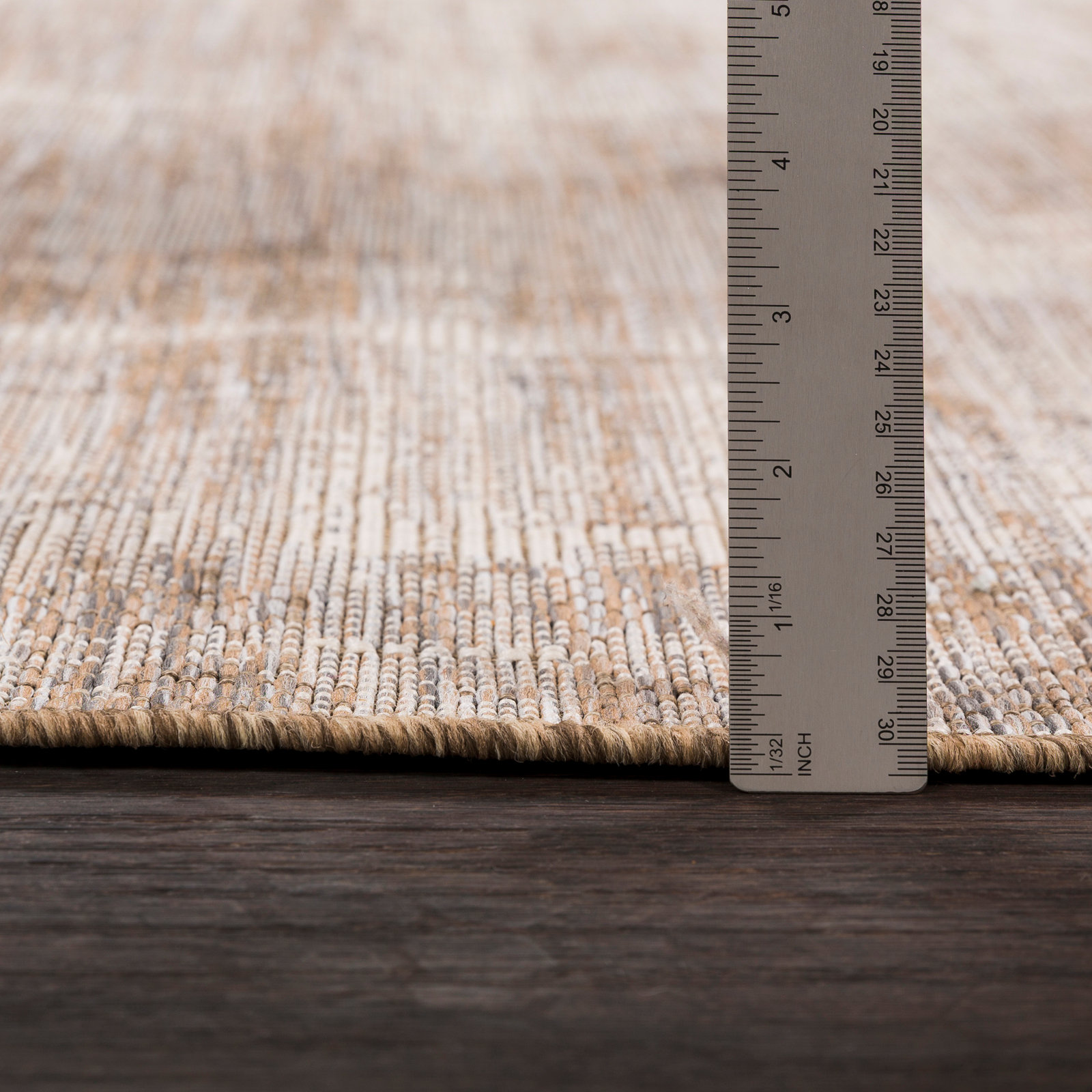 Rossa Camel/Gray Indoor/Outdoor Rug, Rectangle 5'3" x 7'7"