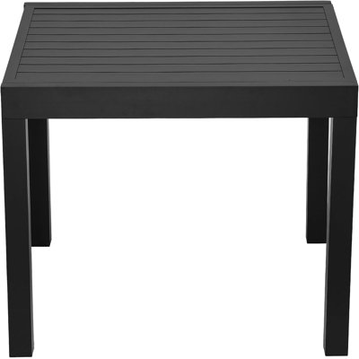 Sarait Garden Dining Table 78x78cm Square Outdoor Table with WPC Wood Top & Aluminum Frame