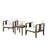 Junco Teak Outdoor Two-Person Patio Set With Cushions And Side Table-124178245-124178244