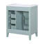 Meuble-lavabo simple vert avec lavabo et rangement en céramique-1431659530