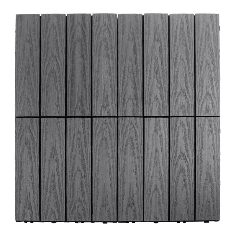 Carreau de terrasse à emboîtement en composite 12 "x 12" UltraShield Naturale, Gris Westminster