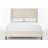 Peyton Upholstered Queen Bed / 54" High Headboard / Traditional Hand Buttoned Tufting / Nailhead Trim Wingback / No Box Spring Needed / Easy Assembly / Ivory Velvet-129561627