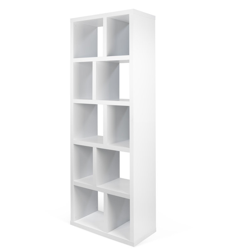 Bibliothèque cubes Stetson, (5 tablettes) H 78 po x l 28 po x P 13 po, Blanc pur