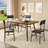 Clorinda 4-Person 5-Piece Rectangular Dining Set with Upholstered Chairs and Metal Frame-1827996895