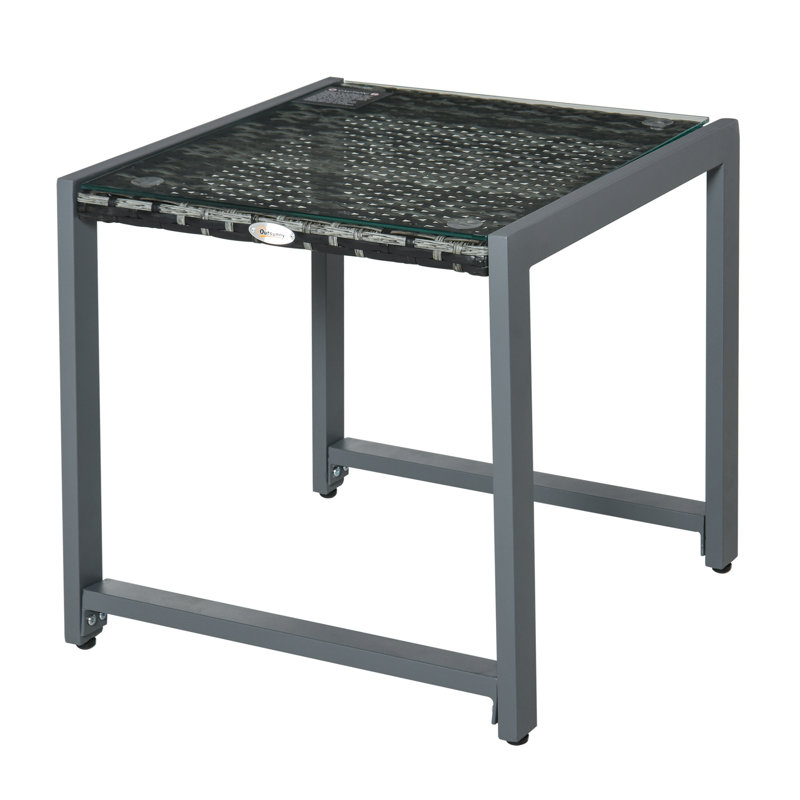 Table basse en rotin Outsunny
