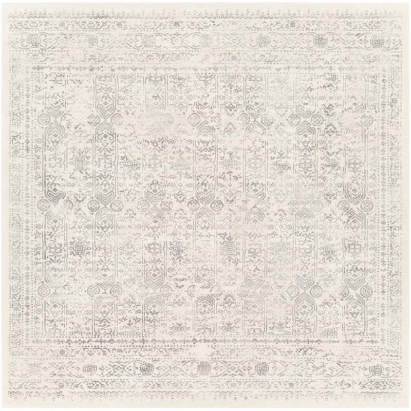 Tapis oriental tissé à la machine DeSoto, Carré 6 pi x 7 po