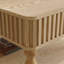 Table basse carrée à plateau relevable cannelé avec rangement caché et ouvert-784332439
