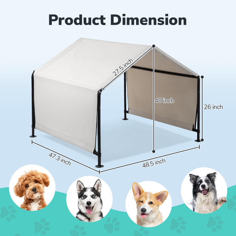 Faydene Pet Awning Waterproof UV Protection, Gray