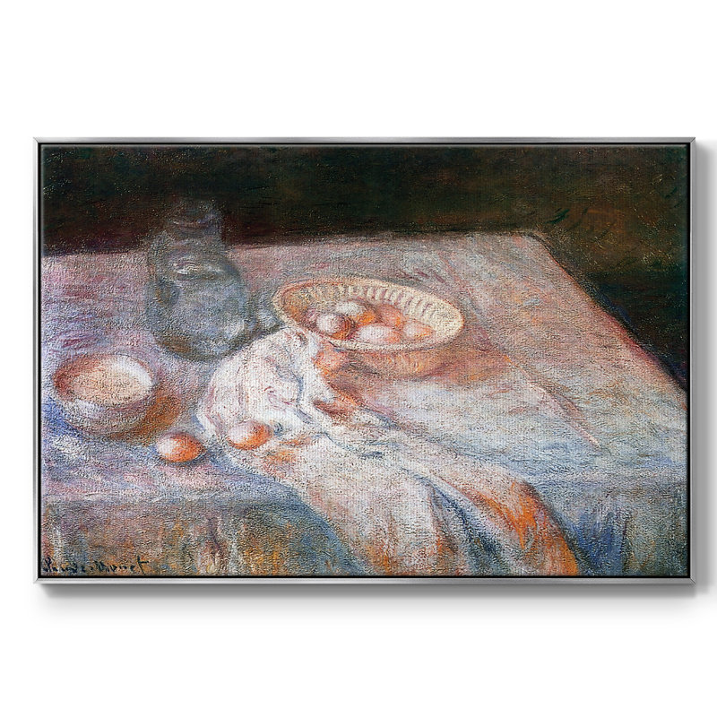 Nature morte avec des œufs en rose, 1907, reproduction d'art sur toile, H 27 po x l 41 po x P 2 po, Argent