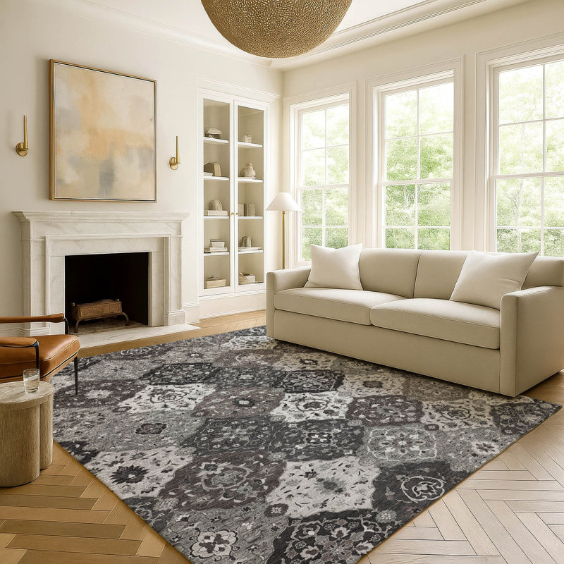 Tapis Premium lavable à la machine Mayfield AMF2292, Gris, 3 pi x 5 pi