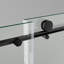 Porte de douche coulissante en verre trempé noir mat de 5/16 po 8 mm d'épaisseur, réglable de 56 à 60 po, tampon, imperméable, ensemble de mise à niveau de salle de bain x H 76 po en verre, noir, facile à nettoyer, fonctionnel-131255826
