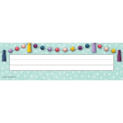 Teacher Created Resources Oh Happy Day Flat Name Plates, 36 Per Pack, 6 Packs