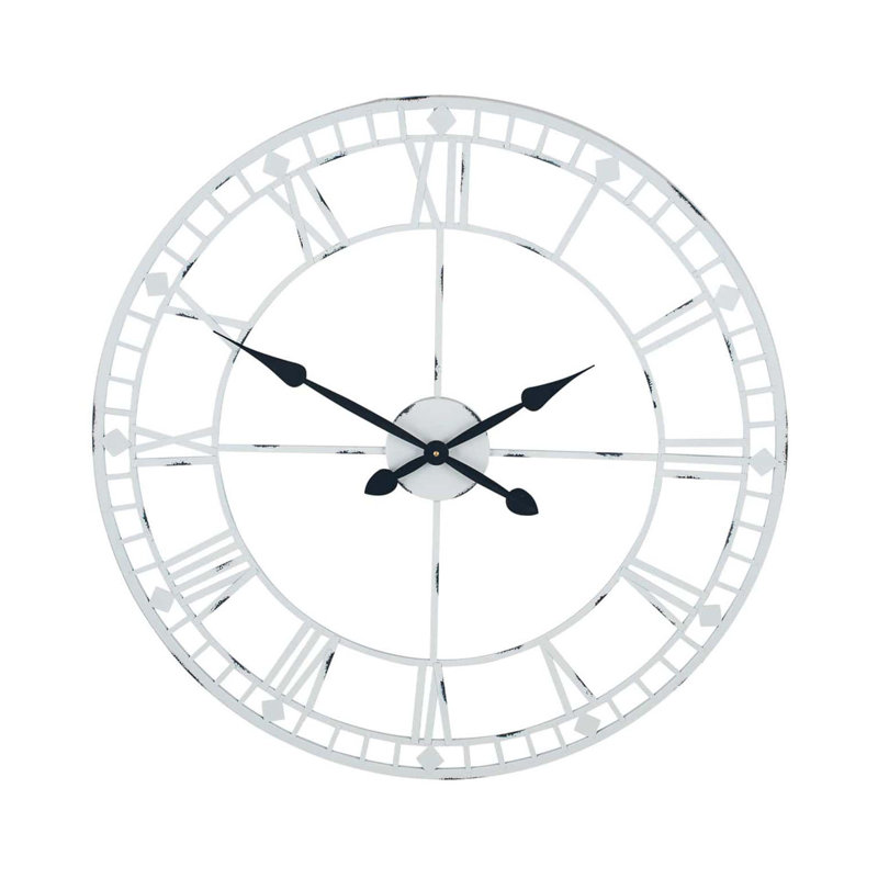 Beaver Creek Metal Wall Clock, Soft Grey