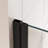 32-36"W X 72"H Left And Right Opening Universal Pivot Shower Door, Open Outside, With 1/4" And 5/16" Tempered Glass And Matted Black Finish-119869718