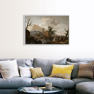 «Stag Hunt in a River», C1650-1655 par Philips Wouwerman, reproduction sur toile