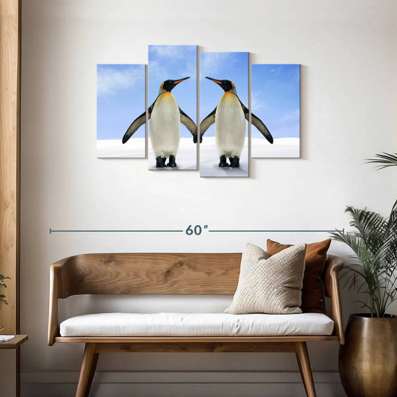 Brampt Two Flapping Penguins, 27" H x 43" W