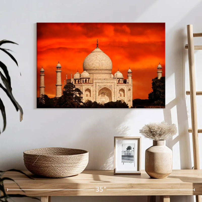 Adella Sunset Over Taj Mahal, 16" H x 24" W