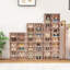 Armoire de rangement pour chaussures 20 paires en plastique brun