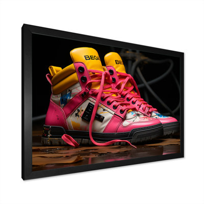 Espadrilles roses Urban Edge - art mural Balenciaga
