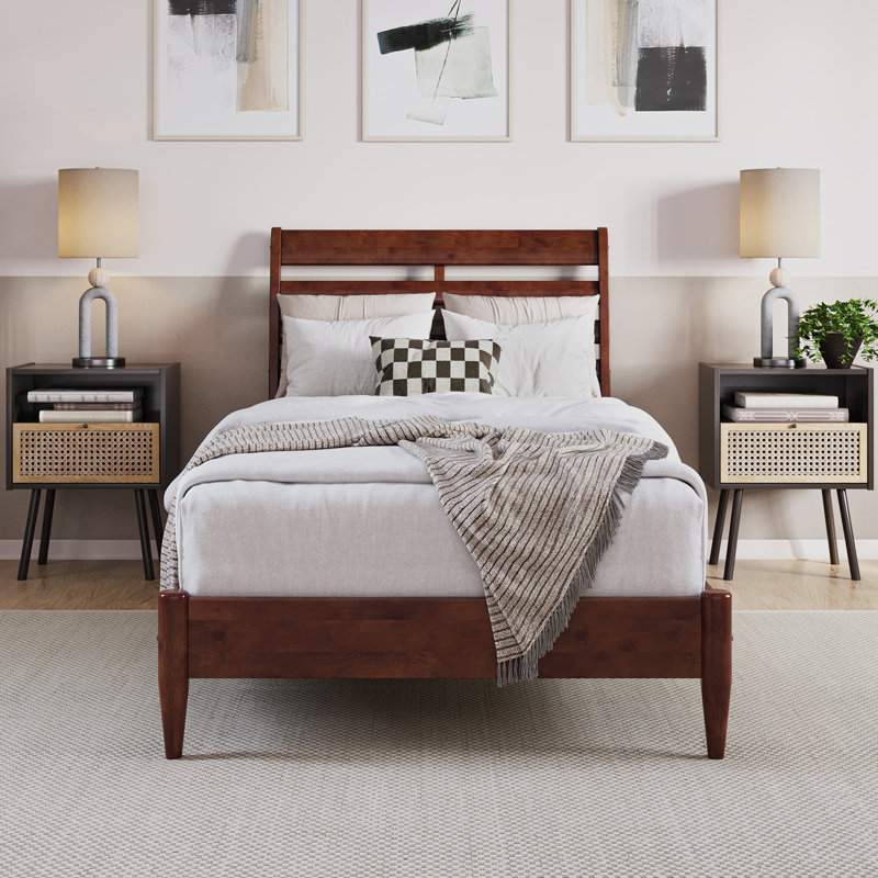Areya Bed Kids Bed, Twin XL, Walnut