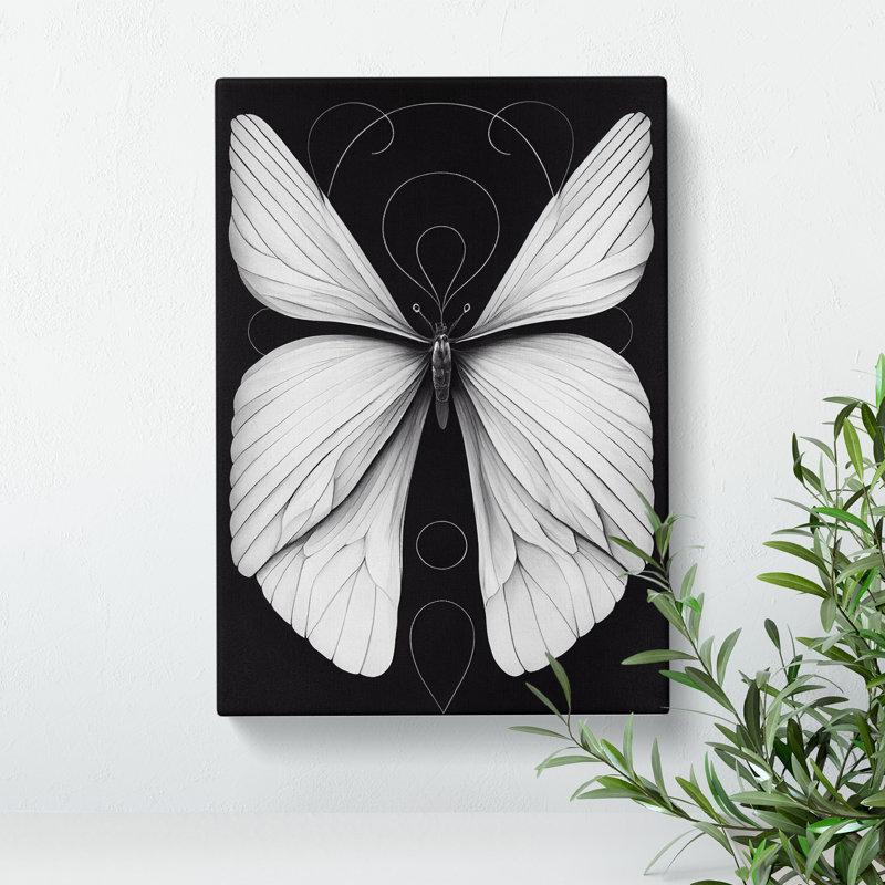 XV1022-4733X Tranquil Butterfly - Print, Wrapped Canvas, 50cm H x 35cm W, No Matte