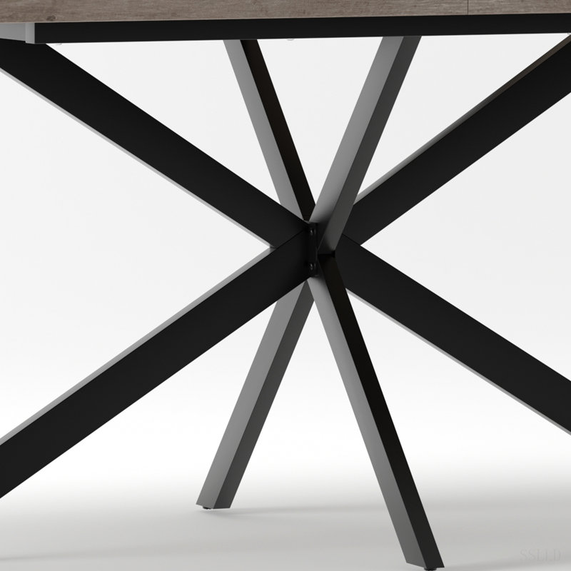 Table de salle à manger rectangulaire de 55,11 po à 70,86 po avec boîte de rangement, convient aux salles à manger, aux cuisines et aux salons